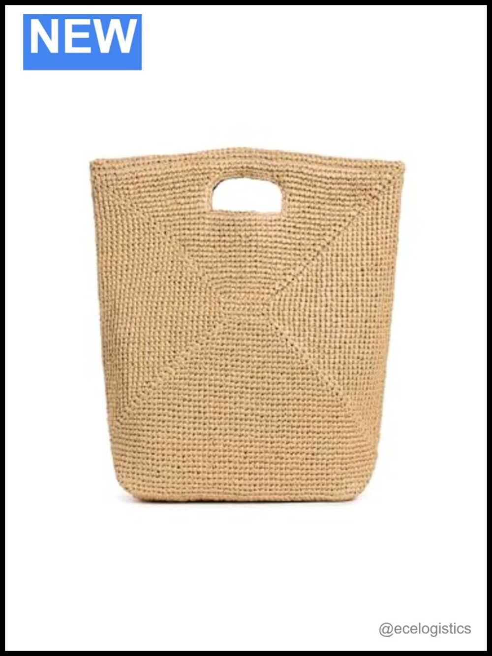 ALC Rori Raffia Shoulder Bag Woven Geometric Satchel Magnetic Closure